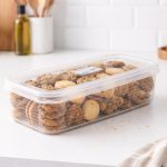 rectangular plastic food storage container with airtight lid for kitchen organization and pantry storage – Shop now from Homedash in Lebanon