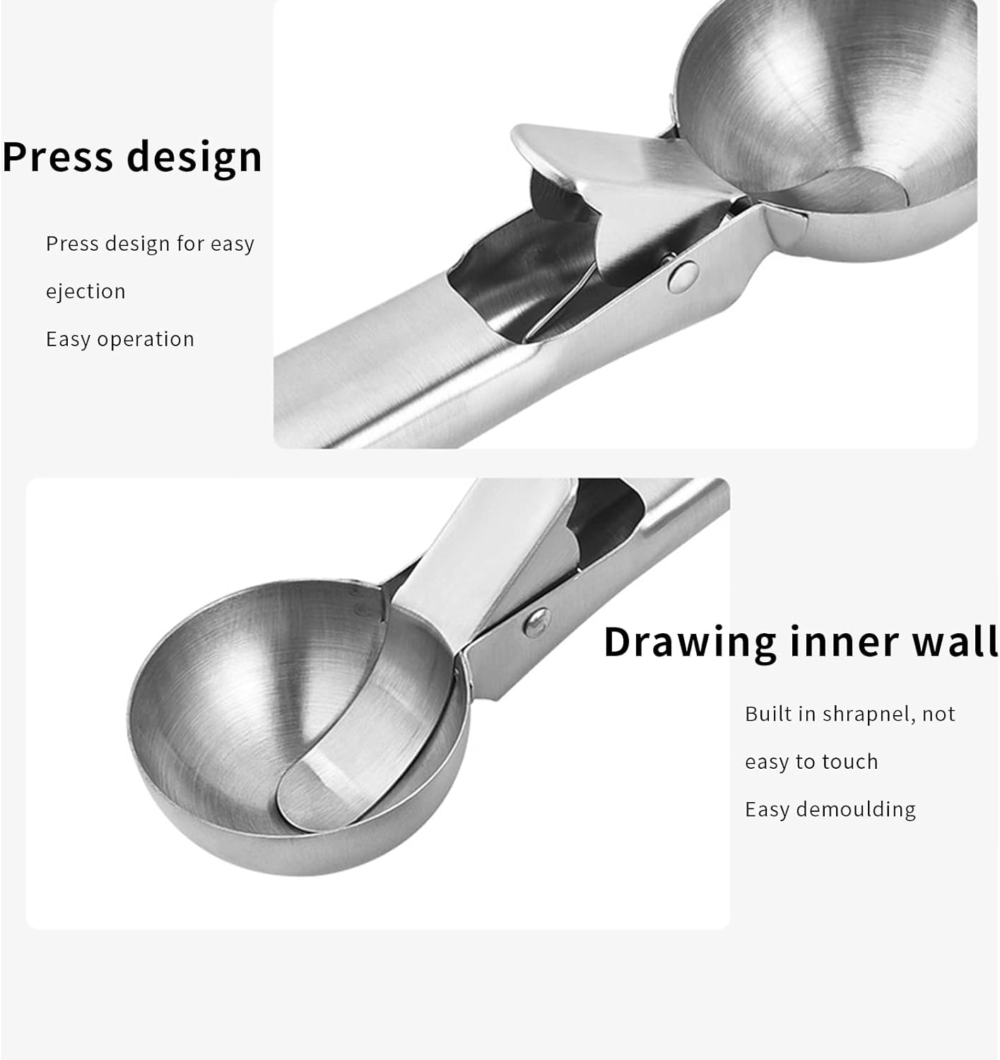 ice cream scoop with trigger release for making round scoops of ice cream, cookies, and fruit – shop now from Homedash in Lebanon.