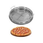 FRYER BASKET & BAKING TRAY - ROUND SET FOR OVEN  2 PIECES - Silver