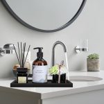 Modern silicone bathroom tray organizer for vanity countertop, sink, jewelry and toiletries – shop now from Homedash in Lebanon.