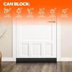 adjustable door draft stopper under door seal for insulation and noise blocking on white background