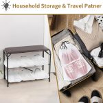 Set of 5 clear waterproof travel shoe bags with drawstring closure, portable shoe storage organizer 30x35cm for men and women – shop now from Homedash in Lebanon.