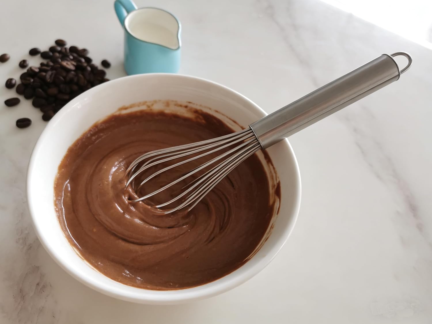 wire balloon whisk with sturdy handle and hanging hook for kitchen mixing – available at Homedash Lebanon.