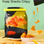 Set of 7 plastic bag clips for sealing food bags and keeping freshness