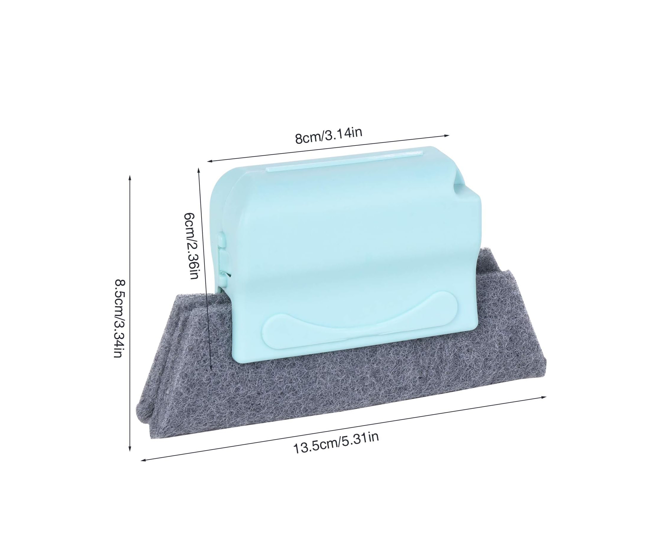 cleaning brush designed for cleaning window tracks, door grooves, and narrow gaps in home spaces