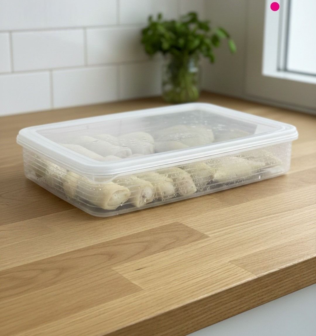 Rectangular 2.3L Airtight Food Storage Container Plastic Kitchen Organizer