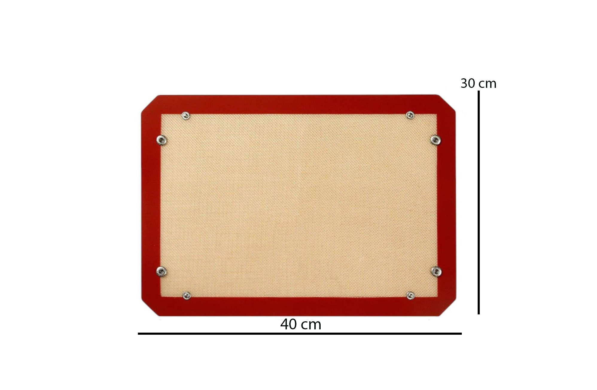 Silicone Baking Mat 40x30 cm Non Stick Reusable Dough Mat