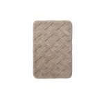 MICROFIBRE NON SLIP BATH MAT 80x50 CM SOFT ABSORBENT - Beige