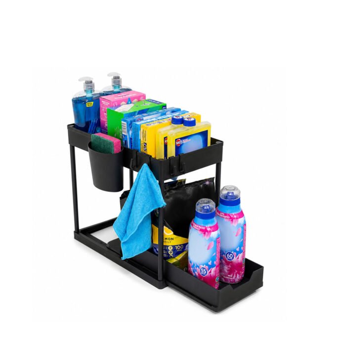 double-layer-kitchen-organizer-pull-out-rack-black