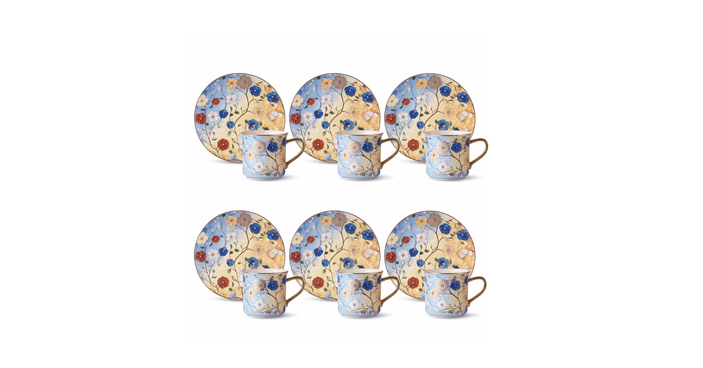 dorsch-floris-yellow-coffee-cup-set-6pcs-porcelain-lebanon