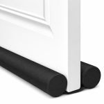 DOOR DRAFT STOPPER UNDER DOOR SEAL ADJUSTABLE - Black