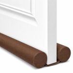 DOOR DRAFT STOPPER UNDER DOOR SEAL ADJUSTABLE - Brown