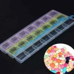 7 Day Medicine Organizer 21 Compartments Weekly Pill Box