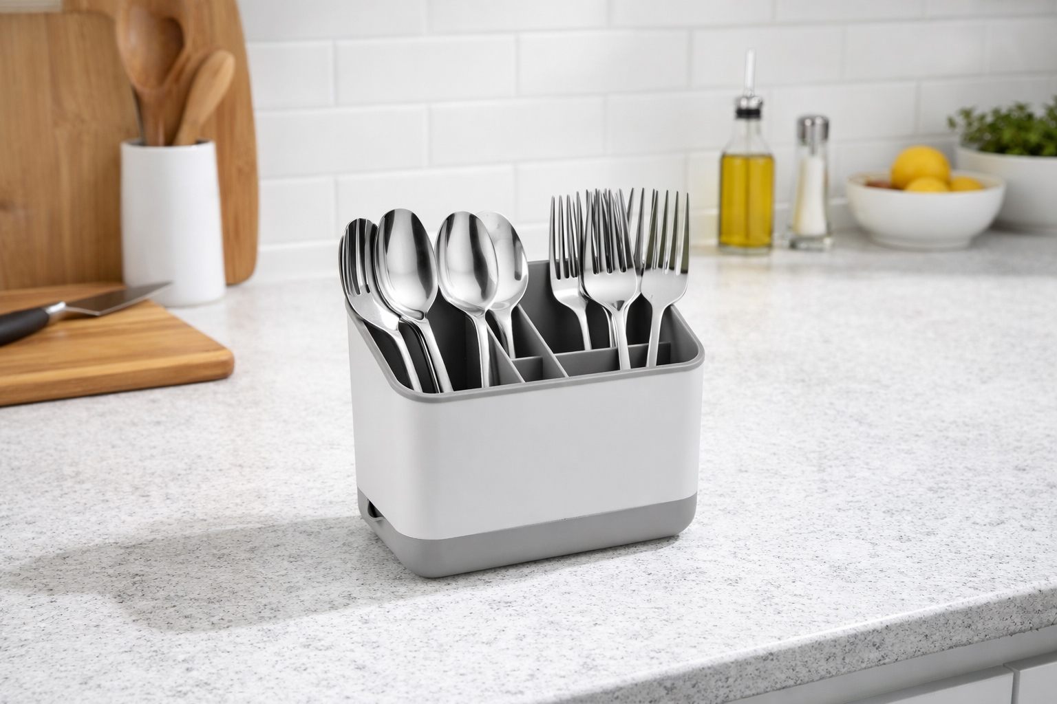 5 Compartment Cutlery Holder Kitchen Organizer