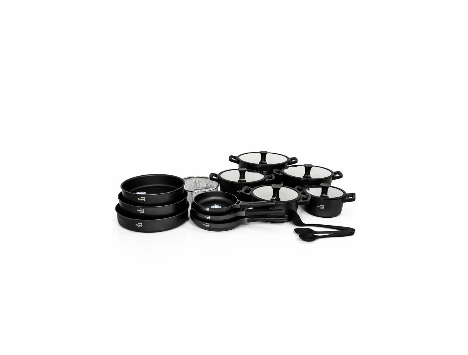 BARELLA 20 PIECES NON-STICK COOKWARE SET BLACK KS30