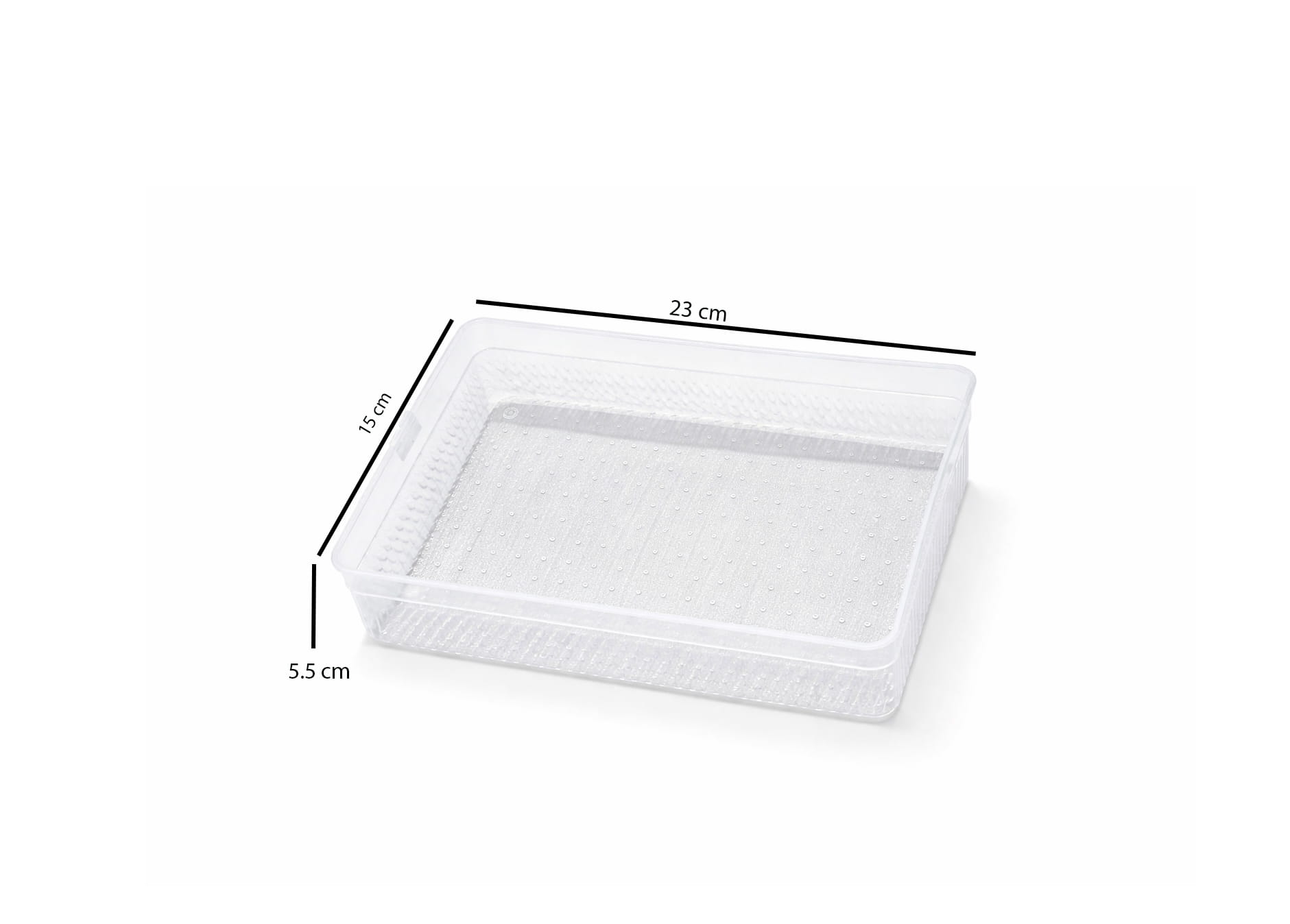 clear-plastic-drawer-organizer- 23cm-Rectangular-homedash