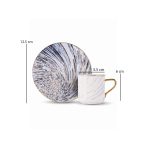 Dorsch Hurricane Coffee Cup Set 6 Pcs DH-09301 Porcelain Cups With Saucers