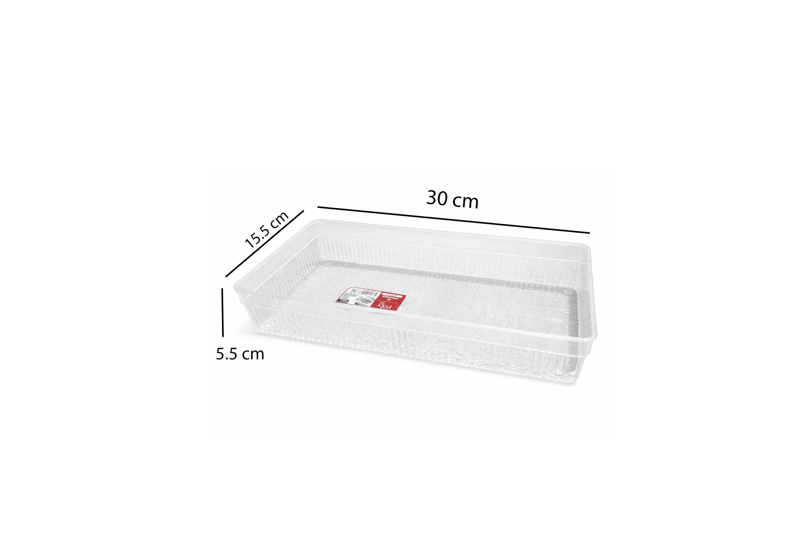 clear-plastic-drawer-organizer- 30cm-Rectangular-homedash