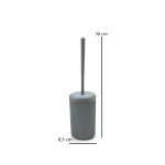compact toilet brush with holder modern ribbed design grey beige white bathroom cleaner Lebanon