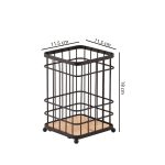 Dosthoff iron grid cutlery holder with bamboo base MB01 modern countertop utensil organizer for kitchen – shop now from Homedash in Lebanon.