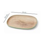 Oval Melamine Wooden Serving Tray 35x24 cm with Gold Wrapped Chocolates