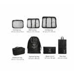 travel packing cubes set with waterproof luggage organizers and bags