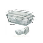 Pasabahce Frigo Studio double compartment glass container with butter and honey in a clear ribbed dish