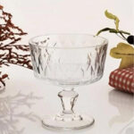 Transparent glass ice cream dessert bowls set of 2 250ml Pasabahce elegant design