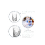 Keops long glass cups set of 6 460ml vintage diamond cut design durable drinking glasses Lebanon