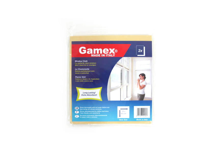 Gamex set of 2 window cleaning cloth wiping glass for streak free shine