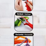 Movable head Y-shaped potato peeler with swivel blade for fruits and vegetables