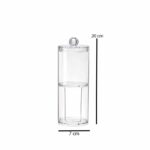 Transparent double layer cotton pad and swab holder acrylic organizer with lid for bathroom vanity in Lebanon