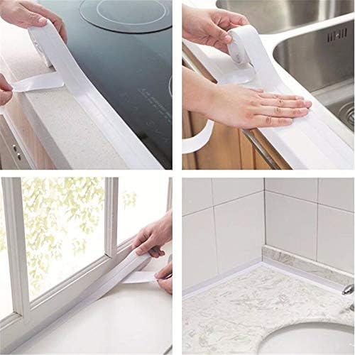 Waterproof self adhesive PVC sealing tape 3.2M for kitchen bathroom gap filling