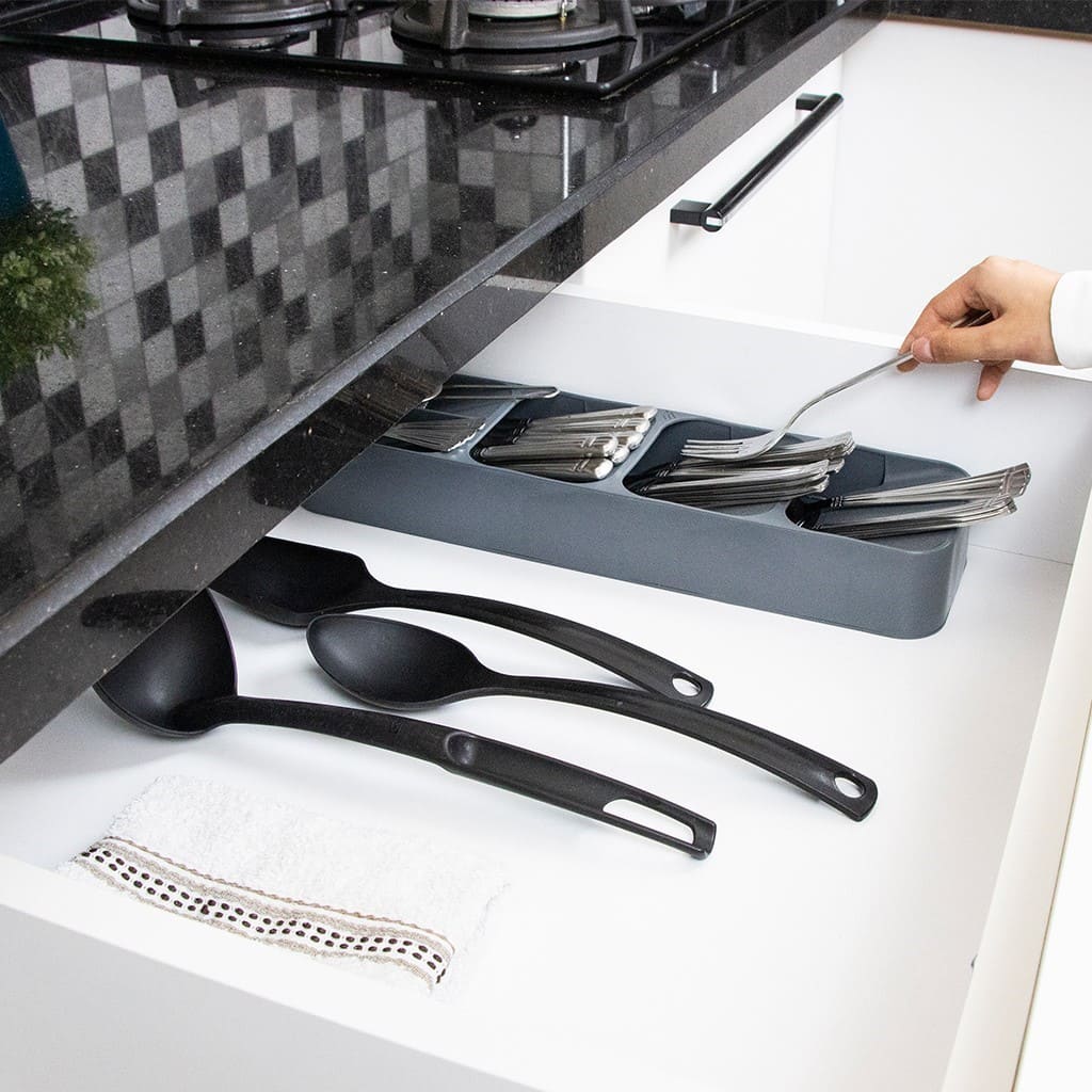 Space-saving 5 compartment cutlery organizer tray for kitchen drawers in Lebanon