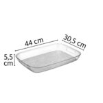 Clear plastic serving tray with handles 44cm deep platter for food and drinks serving in Lebanon