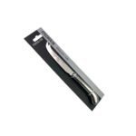 cheese knife with serrated edge and 2 point tip for cutting and serving cheese