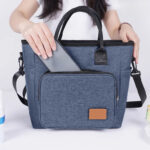 Dosthoff insulated cooler lunch bag with front pocket and shoulder strap