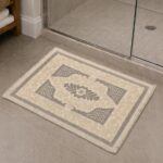 weave bath mat with border design 40x60 cm absorbent bathroom rug