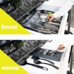 Space-saving 9 compartment cutlery organizer tray for kitchen drawers in Lebanon