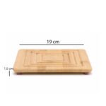 Square wooden trivet 19 cm with feet heat resistant kitchen pot holder Homedash Lebanon