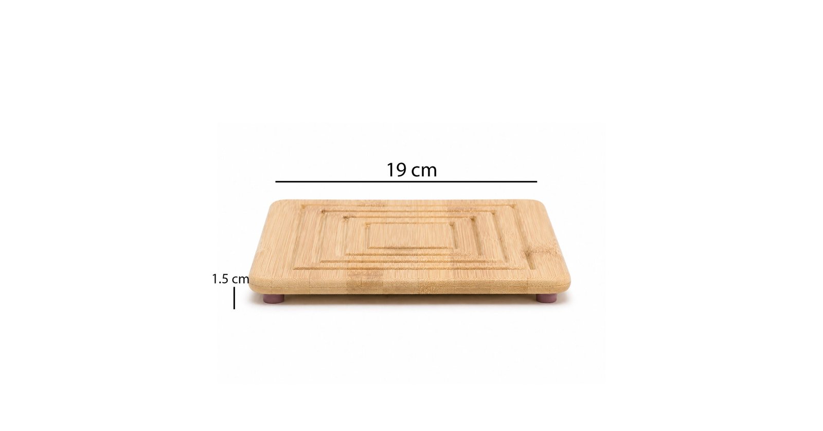 Square wooden trivet 19 cm with feet heat resistant kitchen pot holder Homedash Lebanon