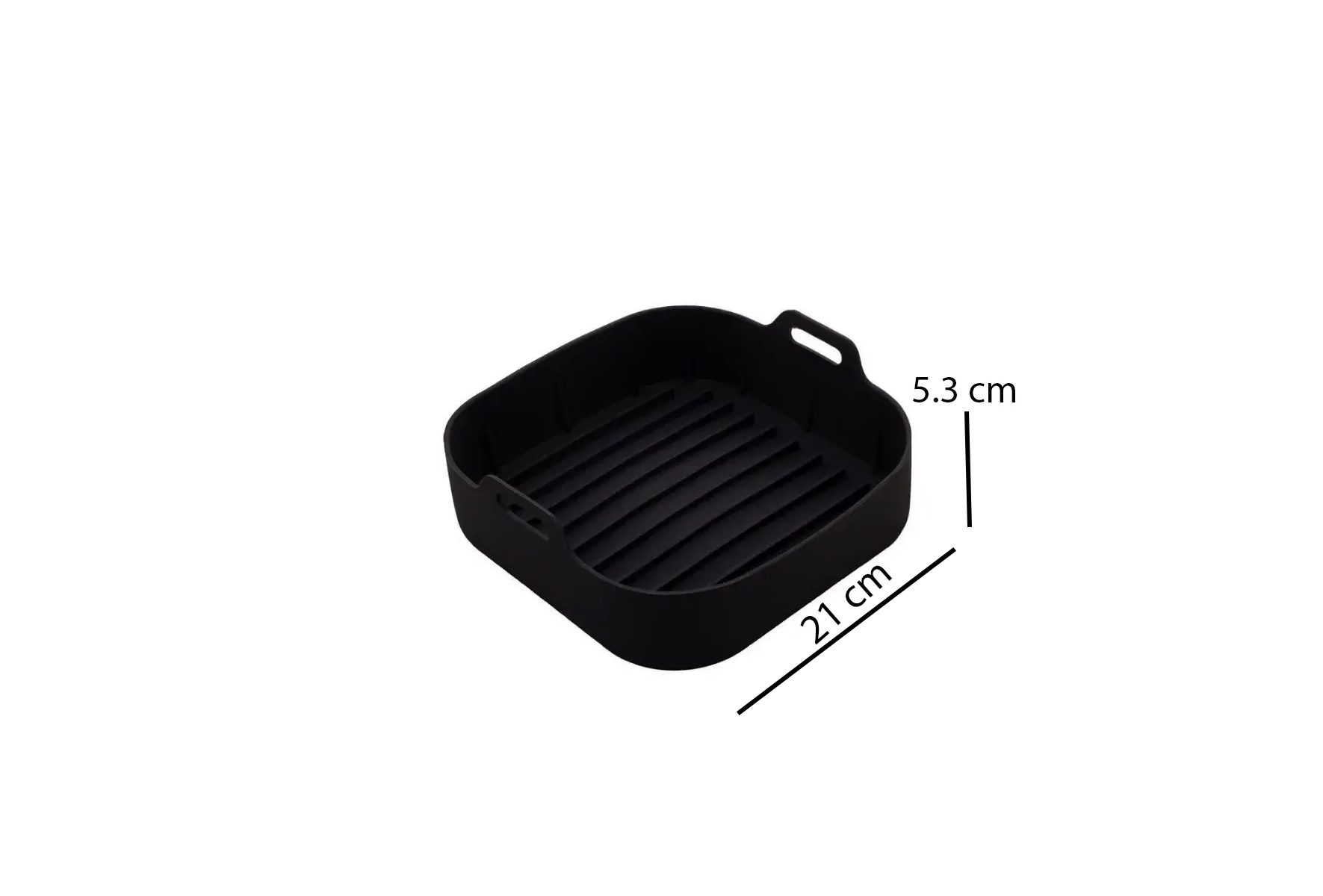 21cm reusable silicone air fryer basket non-stick black liner for healthy cooking