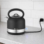 Dorsch black electric kettle 1.7L fast boil with modern design on table