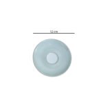 Set of 6 coffee cups with saucers light green or blue with gold trim design