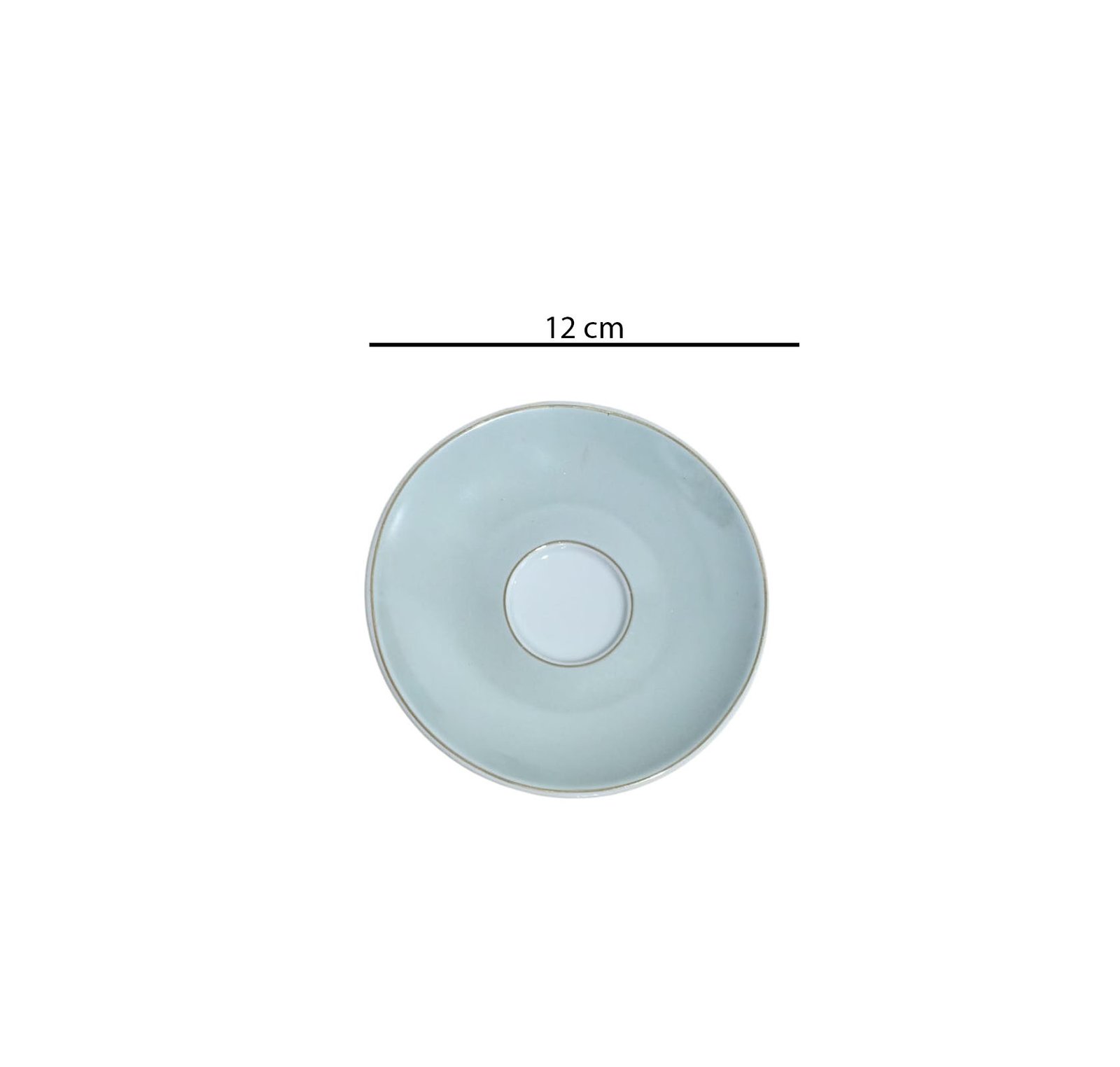 Set of 6 coffee cups with saucers light green or blue with gold trim design