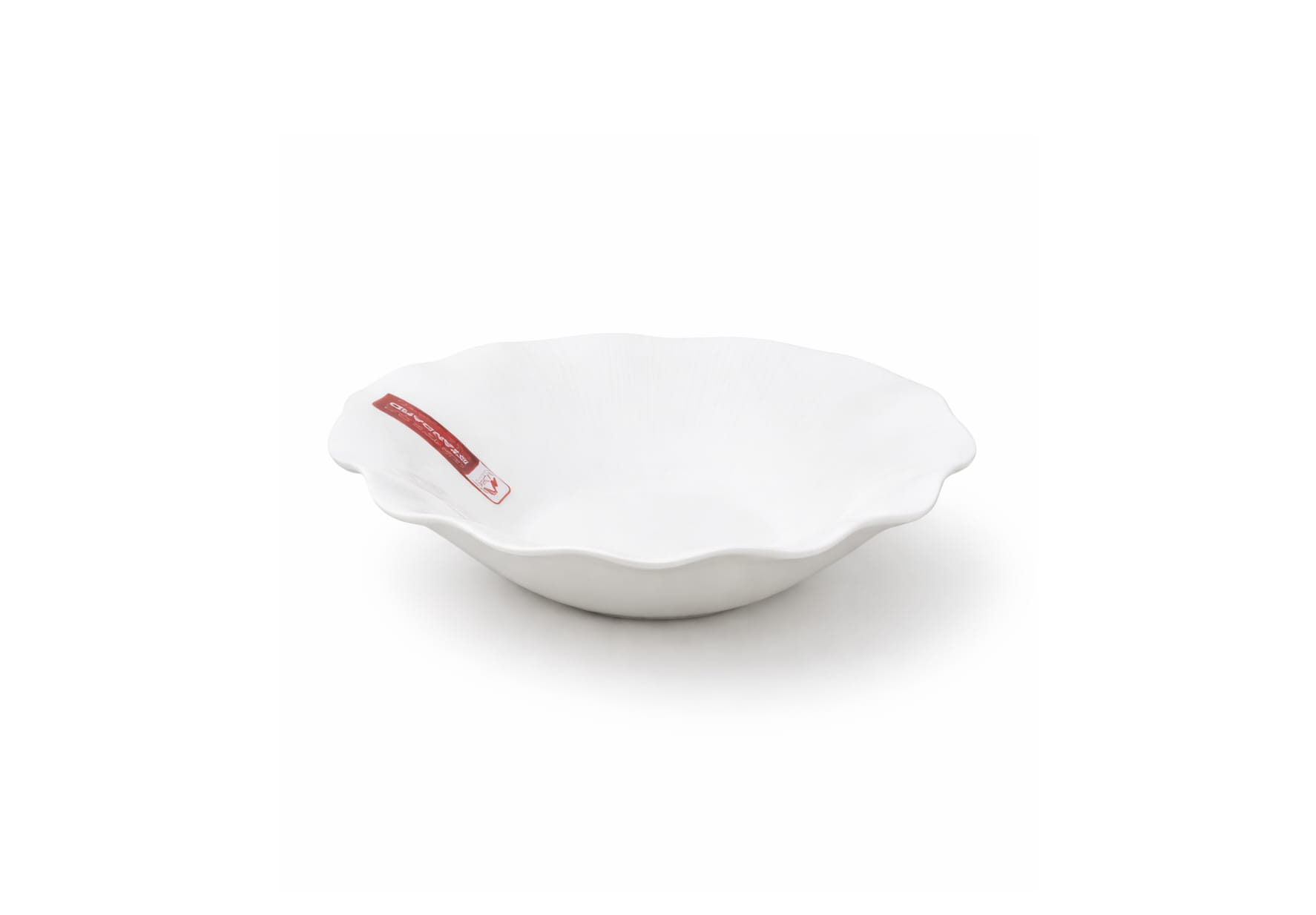 ceramic serving bowl for pasta salad and soup elegant ribbed design