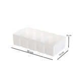 plastic 5 compartment drawer organizer for socks jewelry and makeup storage