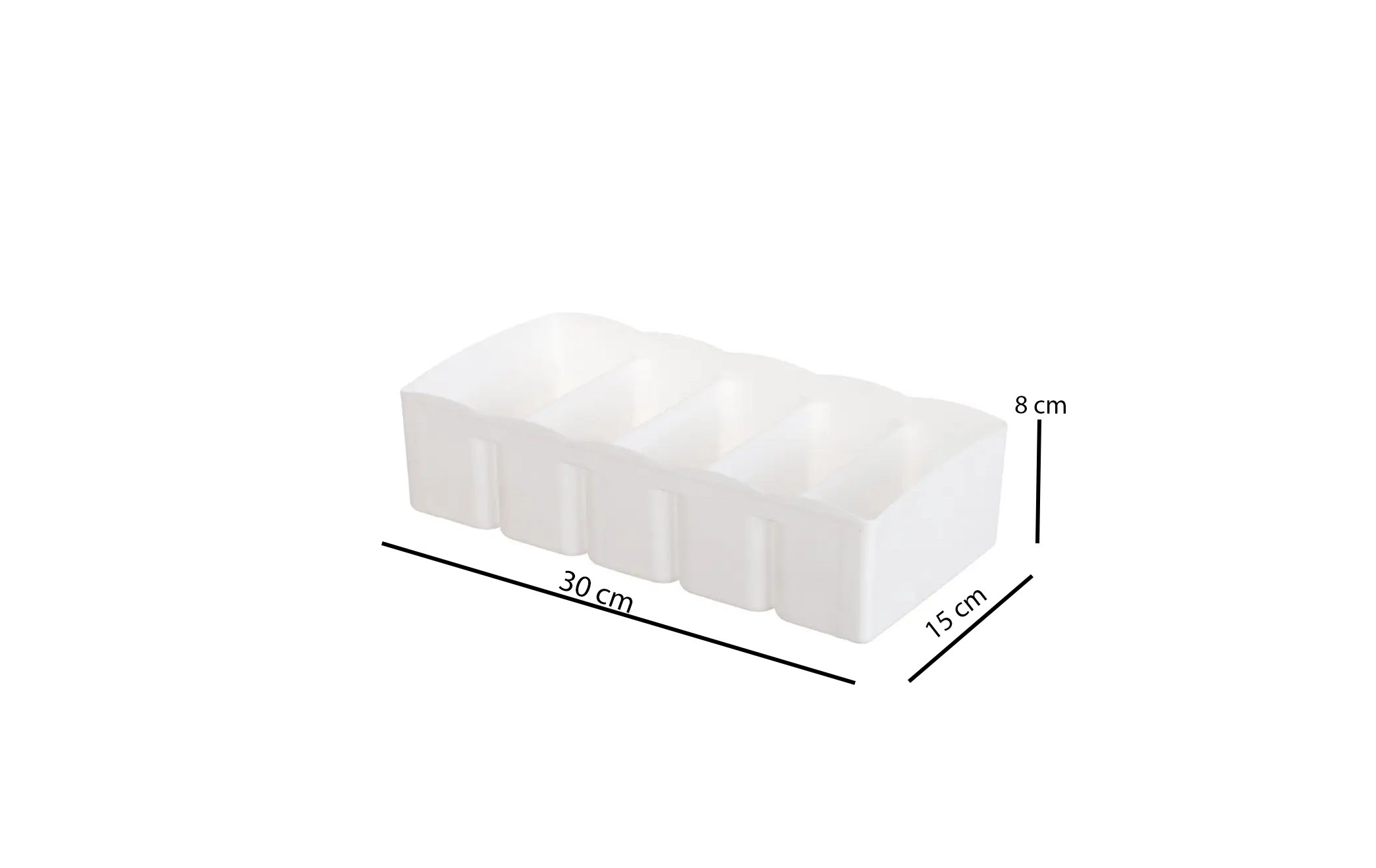 plastic 5 compartment drawer organizer for socks jewelry and makeup storage