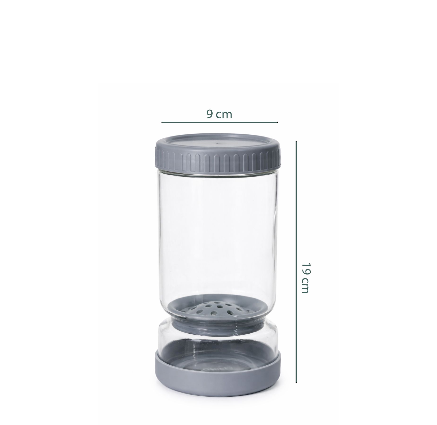 Dosthoff slim glass pickle jar 900ML with flip design for olives and pickles storage in Lebanon