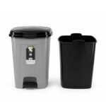 Pedal-Dustbin-With-Inner-Bucket-Grey